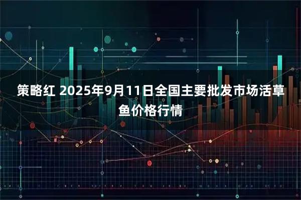 策略红 2025年9月11日全国主要批发市场活草鱼价格行情