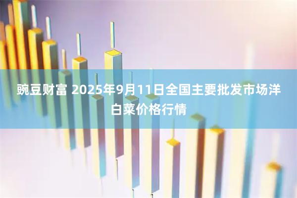 豌豆财富 2025年9月11日全国主要批发市场洋白菜价格行情