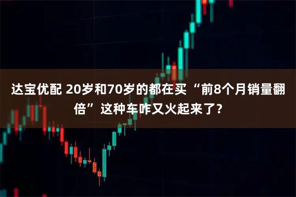 达宝优配 20岁和70岁的都在买 “前8个月销量翻倍” 这种车咋又火起来了？
