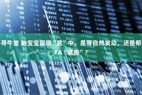 寻牛堂 胎宝宝留宿“宫”中,是等自然发动,还是帮TA“退房”?